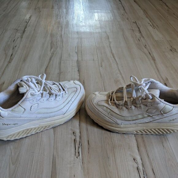 Skechers Women’s Shoes Shape-ups Authentic‎ White C - Picture 3 of 7